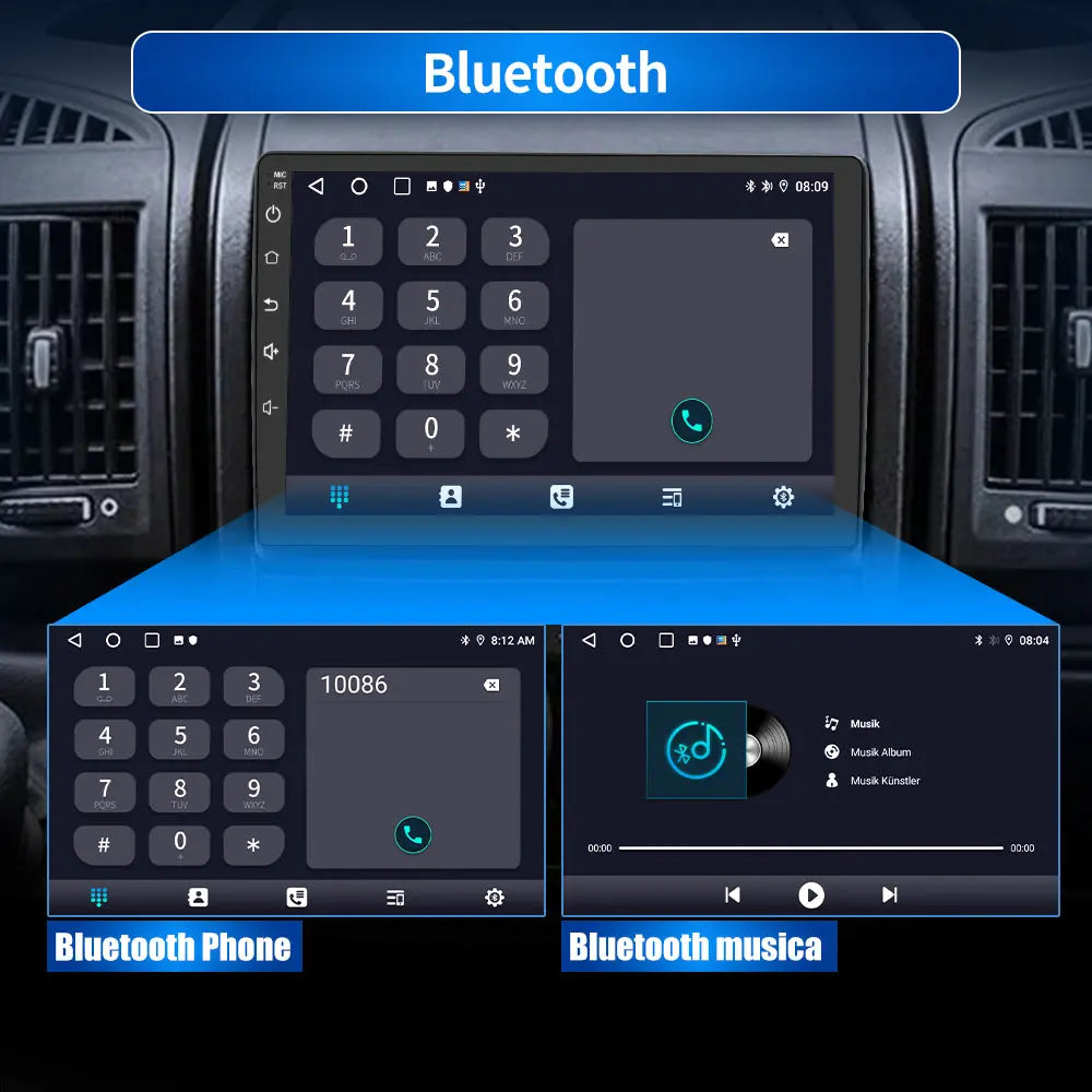 AWESAFE Autoradio 6+128GB con Touchscreen 9 Pollici - Per Fiat Ducato 2006-2013 - GPS/Bluetooth/DSP/4G con CarPlay Wireless e Android Auto AWESAFE