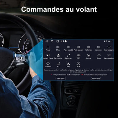 AWESAFE Autoradio 7 Pouces Android 13 - 4+64 Go 4G, Bluetooth/DVD, Android Auto & CarPlay sans fil - pour Volkswagen Magotan AWESAFE