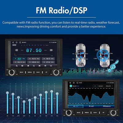 AWESAFE Autoradio 7 pouces Android 13 - 2+64 Go avec Bluetooth, GPS, Android Auto & CarPlay sans fil - pour Peugeot 3008 (2009-2015) AWESAFE