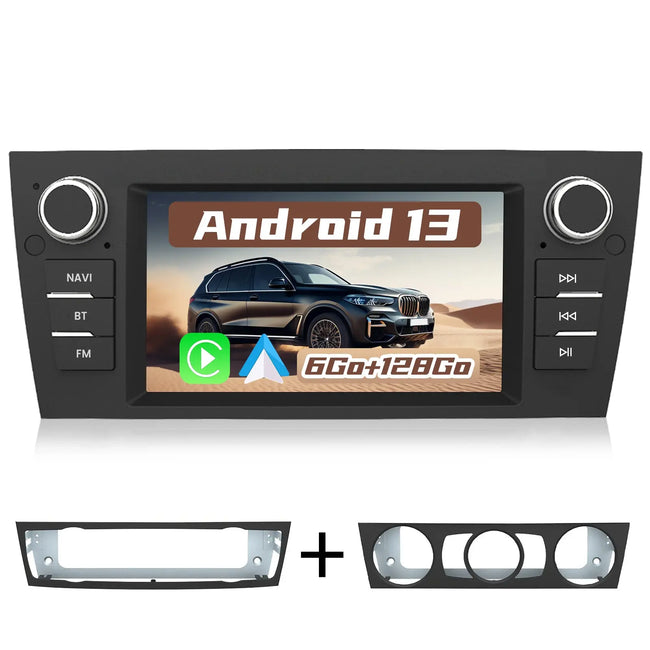 AWESAFE Autoradio 7 pouces Android 13 6+128 Go avec Bluetooth/DSP/GPS/Android Auto & CarPlay sans fil - pour BMW E90 E91 E92 E93 AWESAFE