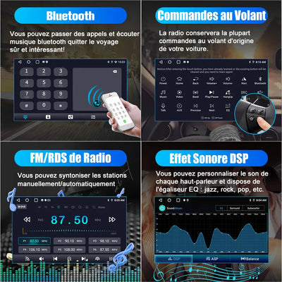 AWESAFE Autoradio 7 pouces Android 13 6+128 Go avec Bluetooth/DSP/GPS/Android Auto & CarPlay sans fil - pour Pour Mercedes-Benz Clase C W203/S203 & Clase CLK W209/C209 AWESAFE