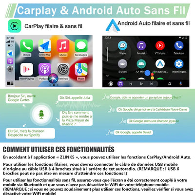 AWESAFE Autoradio 7 pouces Android 13 6+128 Go avec Bluetooth/DSP/GPS/Android Auto & CarPlay sans fil - pour Renault Duster/Lodgy/Sandero/Captur/Logan/Symbol/Dokker AWESAFE