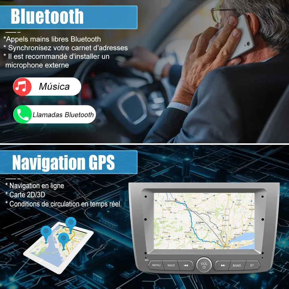 AWESAFE Autoradio 7 pouces Android 13 6+128 Go avec Bluetooth/DSP/GPS/Mirror Link/Android Auto & CarPlay sans fil - pour Aifa Romeo Mito 2008-2019 AWESAFE SHOP