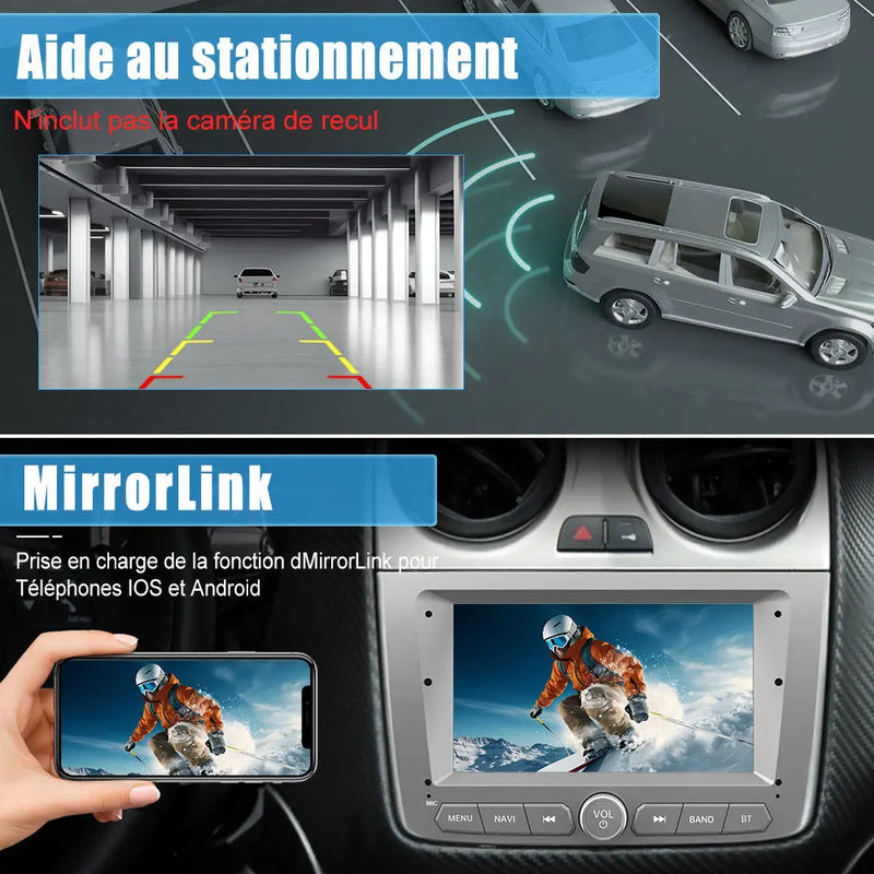 AWESAFE Autoradio 7 pouces Android 13 6+128 Go avec Bluetooth/DSP/GPS/Mirror Link/Android Auto & CarPlay sans fil - pour Aifa Romeo Mito 2008-2019 AWESAFE SHOP