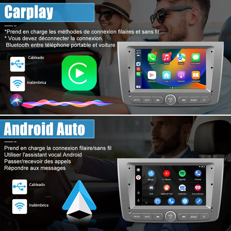 AWESAFE Autoradio 7 pouces Android 13 6+128 Go avec Bluetooth/DSP/GPS/Mirror Link/Android Auto & CarPlay sans fil - pour Aifa Romeo Mito 2008-2019 AWESAFE SHOP