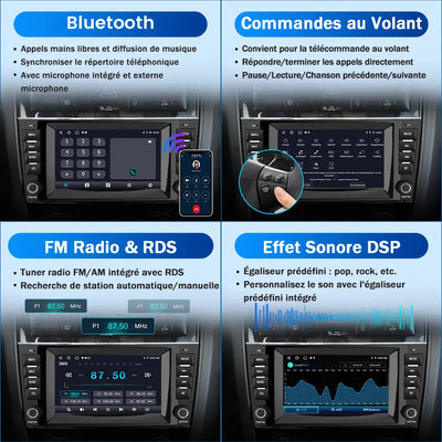 AWESAFE Autoradio 8 pouces Android 13 6+128 Go avec Bluetooth/GPS/Android Auto & CarPlay sans fil - pour Mercedes Benz Classe W203/ CLC-Classe W203/CLK-Classe W209 AWESAFE