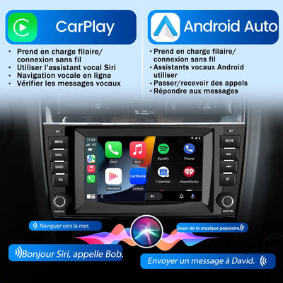 AWESAFE Autoradio 8 pouces Android 13 6+128 Go avec Bluetooth/GPS/Android Auto & CarPlay sans fil - pour Mercedes Benz Classe W203/ CLC-Classe W203/CLK-Classe W209 AWESAFE