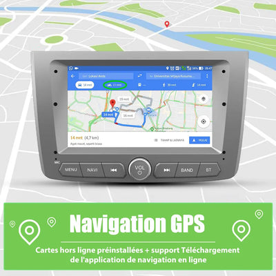 AWESAFE Autoradio 9 pouces Android 13 2+64 Go avec Bluetooth, GPS, FM/RDS,Android Auto & CarPlay sans fil - pour Alfa Romeo Mito 2008-2019 AWESAFE