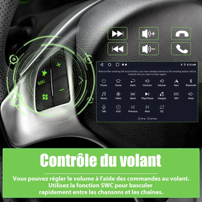 AWESAFE Autoradio 9 pouces Android 13 2+64 Go avec Bluetooth, GPS, FM/RDS,Android Auto & CarPlay sans fil - pour Alfa Romeo Mito 2008-2019 AWESAFE