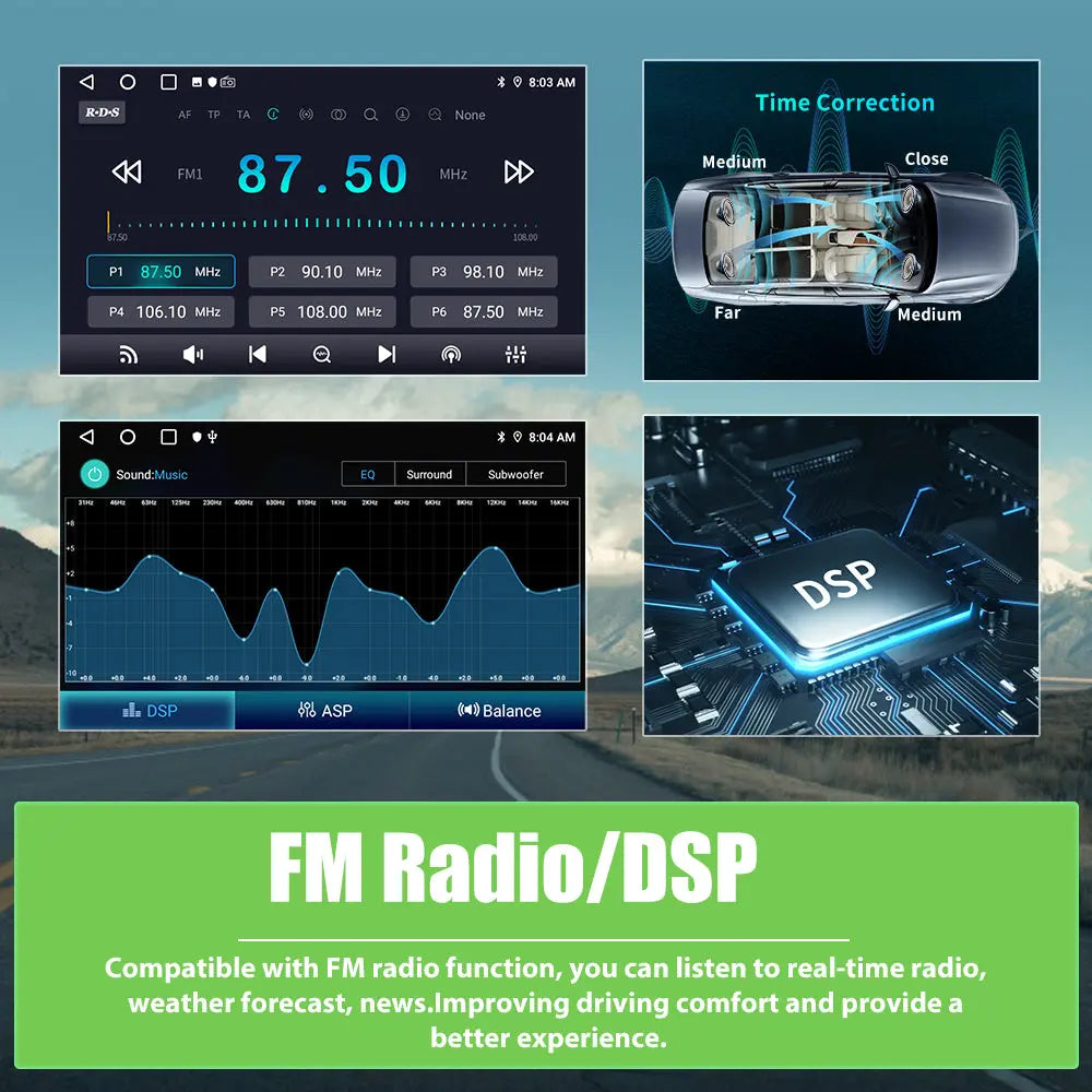 AWESAFE Autoradio 9 pouces Android 13 2+64 Go avec Bluetooth, GPS, FM/RDS,Android Auto & CarPlay sans fil - pour Alfa Romeo Mito 2008-2019 AWESAFE