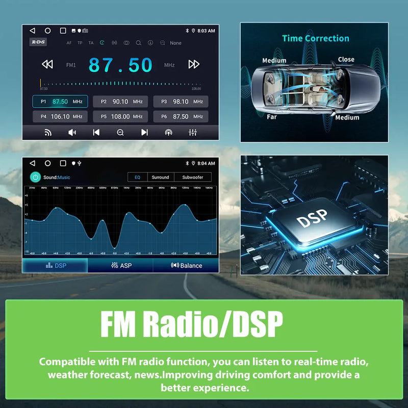 AWESAFE Autoradio 9 pouces Android 13 2+64 Go avec Bluetooth, GPS, FM/RDS,Android Auto & CarPlay sans fil - pour Alfa Romeo Mito 2008-2019 AWESAFE