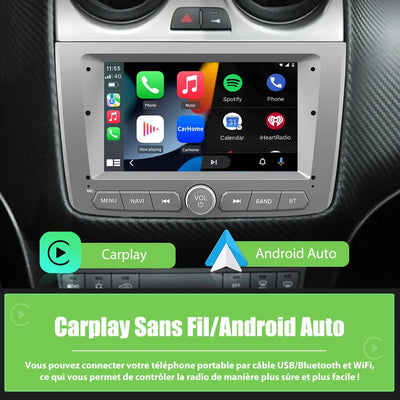 AWESAFE Autoradio 9 pouces Android 13 2+64 Go avec Bluetooth, GPS, FM/RDS,Android Auto & CarPlay sans fil - pour Alfa Romeo Mito 2008-2019 AWESAFE