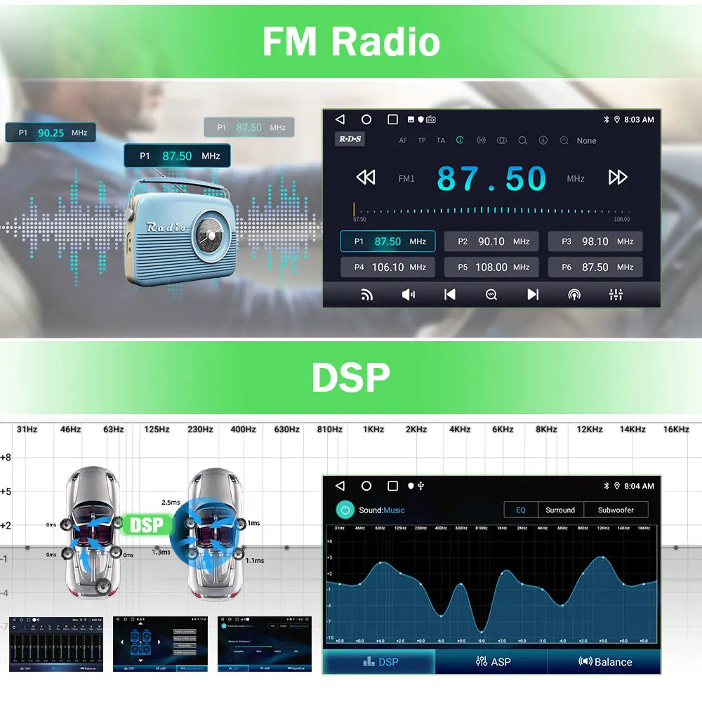 AWESAFE Autoradio 9 pouces Android 13 2+64 Go, Bluetooth/GPS/Android Auto et CarPlay sans fil pour Renault Master/Nissan NV400/Opel Movano 2 (2009-2021) AWESAFE