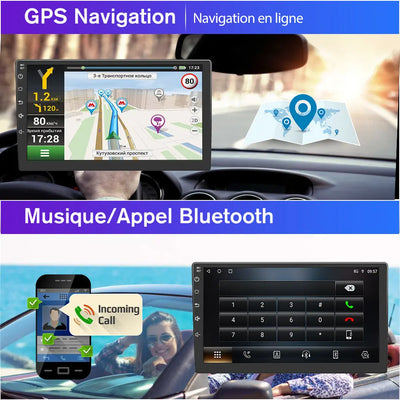 AWESAFE Autoradio 9 pouces Android 13 2+64Go/6+128Go avec Bluetooth/DSP/Andriod Auto & CarPlay sans fil - pour Peugeot 308/408(2007-2013) AWESAFE