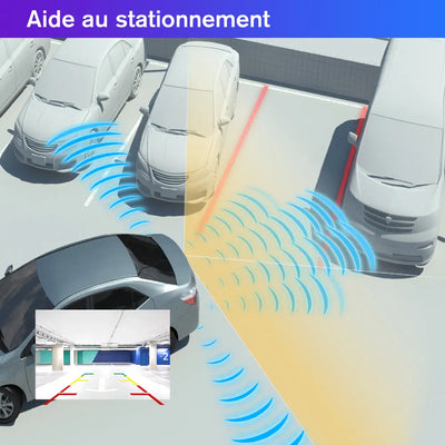 AWESAFE Autoradio 9 pouces Android 13 2+64Go/6+128Go avec Bluetooth/DSP/Andriod Auto & CarPlay sans fil - pour Peugeot 308/408(2007-2013) AWESAFE