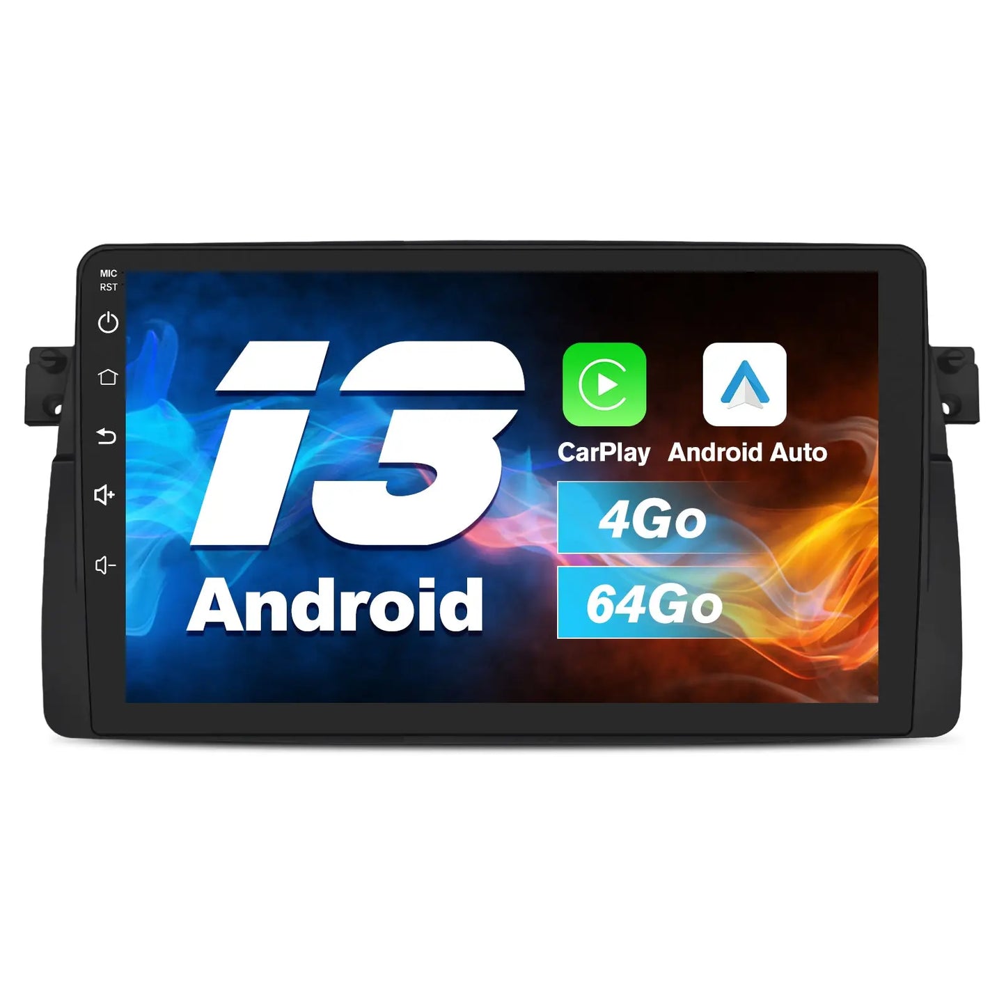 AWESAFE Autoradio 9 pouces Android 13 - 4G 4+64 Go avec Bluetooth/DSP - Android Auto & CarPlay sans fil - pour BMW E46, Rover 75, MG ZT AWESAFE