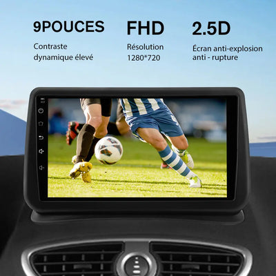 AWESAFE Autoradio 9 pouces Android 13 - 4G 4+64 Go avec Bluetooth/DSP - Android Auto & CarPlay sans fil - pour Renault Clio 3 (2005-2014) AWESAFE