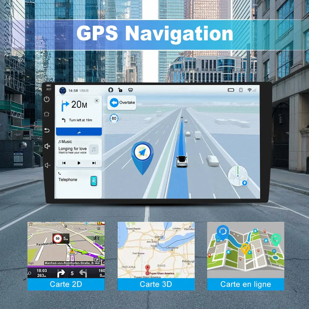 AWESAFE Autoradio 9 pouces Android 13 - 4G 4+64 Go avec Bluetooth/DSP - Android Auto & CarPlay sans fil - pour Renault Clio 3 (2005-2014) AWESAFE