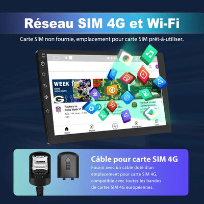 AWESAFE Autoradio 9 pouces Android 13 - 4G 4+64 Go avec Bluetooth/DSP - Android Auto & CarPlay sans fil - pour Renault Clio 3 (2005-2014) AWESAFE