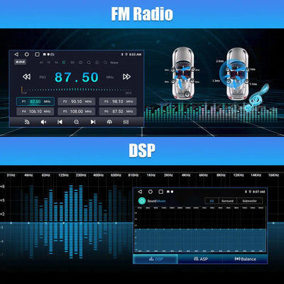 AWESAFE Autoradio 9 pouces Android 13 - 4G 4+64 Go avec Bluetooth/DSP/GPS - Android Auto & CarPlay sans fil - pour Hyundai Tucson 2  ix35（2011-2014） AWESAFE