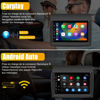 AWESAFE Autoradio 9 pouces Android 13 4G 6+128Go avec Bluetooth/DSP/GPS/Mirror Link/Android Auto & CarPlay sans fil - pour Citroen Jumper 2/ Peugeot Boxer 2/Fiat Ducato AWESAFE