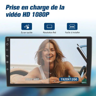 AWESAFE Autoradio 9'' Android 13 4G 6+128 Go avec Bluetooth/DSP/GPS/Mirror Link/Android Auto & CarPlay sans fil - pour Audi A3 2006-2012 AWESAFE