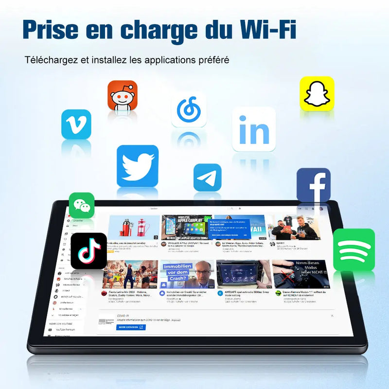 AWESAFE Autoradio 9'' Android 13 4G 6+128 Go avec Bluetooth/DSP/GPS/Mirror Link/Android Auto & CarPlay sans fil - pour Audi A3 2006-2012 AWESAFE