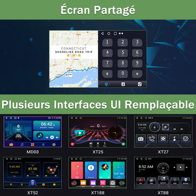 AWESAFE Autoradio 9'' Android 13 4G 6+128Go avec Bluetooth/DSP/GPS/Android Auto & CarPlay sans fil - pour Peugeot 307 SW CC 2002-2013 AWESAFE