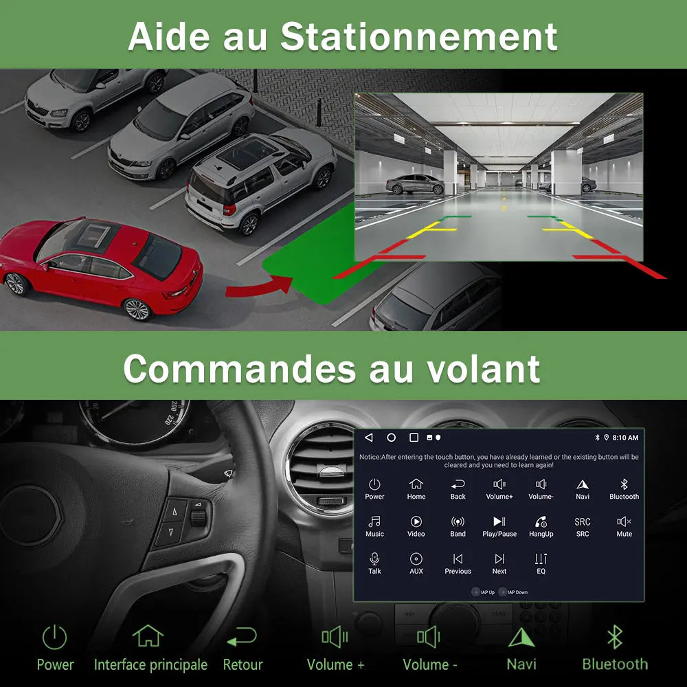 AWESAFE Autoradio 9'' Android 13 4G 6+128Go avec Bluetooth/DSP/GPS/Android Auto & CarPlay sans fil - pour Peugeot 307 SW CC 2002-2013 AWESAFE