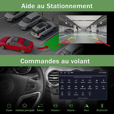 AWESAFE Autoradio 9'' Android 13 4G 6+128Go avec Bluetooth/DSP/GPS/Android Auto & CarPlay sans fil - pour Peugeot 307 SW CC 2002-2013 AWESAFE