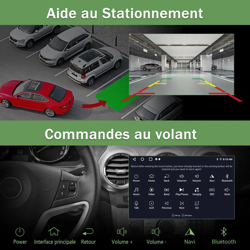AWESAFE Autoradio 9'' Android 13 4G 6+128Go avec Bluetooth/DSP/GPS/Android Auto & CarPlay sans fil - pour Peugeot 307 SW CC 2002-2013 AWESAFE