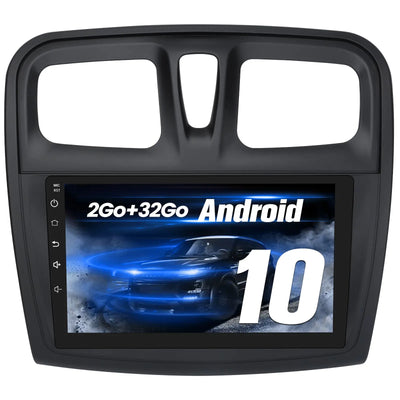 AWESAFE Autoradio Android 10.1 pouces 2 Go + 32 Go pour Logan 2 2012-2019 et Sandero 2 2014-2019 avec Bluetooth, sans fil, Android Auto et Carplay AWESAFE