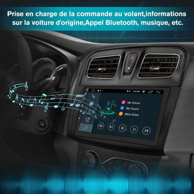 AWESAFE Autoradio Android 10.1 pouces 2 Go + 32 Go pour Logan 2 2012-2019 et Sandero 2 2014-2019 avec Bluetooth, sans fil, Android Auto et Carplay AWESAFE
