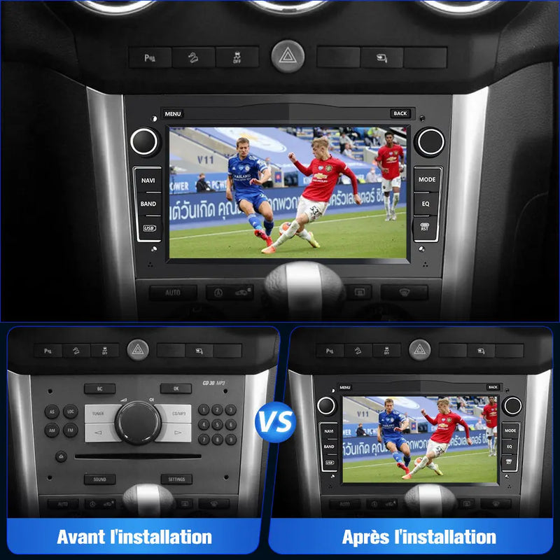 AWESAFE Autoradio Android 11 2 DIN 7" - GPS, CarPlay, DAB+, WiFi, Bluetooth, FM, MirrorLink - pour Opel Vivaro/Vectra/Combo/Corsa/Antara/Sigum/Zafira/Meriva/Astra AWESAFE