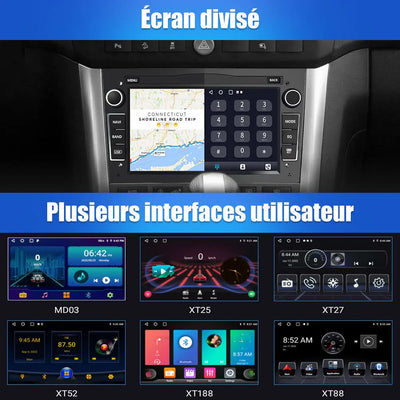 AWESAFE Autoradio Android 11 2 DIN 7" - GPS, CarPlay, DAB+, WiFi, Bluetooth, FM, MirrorLink - pour Opel Vivaro/Vectra/Combo/Corsa/Antara/Sigum/Zafira/Meriva/Astra AWESAFE