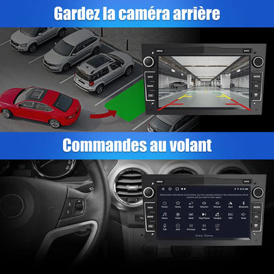 AWESAFE Autoradio Android 11 2 DIN 7" - GPS, CarPlay, DAB+, WiFi, Bluetooth, FM, MirrorLink - pour Opel Vivaro/Vectra/Combo/Corsa/Antara/Sigum/Zafira/Meriva/Astra AWESAFE