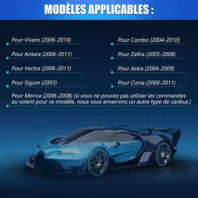 AWESAFE Autoradio Android 11 2 DIN 7" - GPS, CarPlay, DAB+, WiFi, Bluetooth, FM, MirrorLink - pour Opel Vivaro/Vectra/Combo/Corsa/Antara/Sigum/Zafira/Meriva/Astra AWESAFE