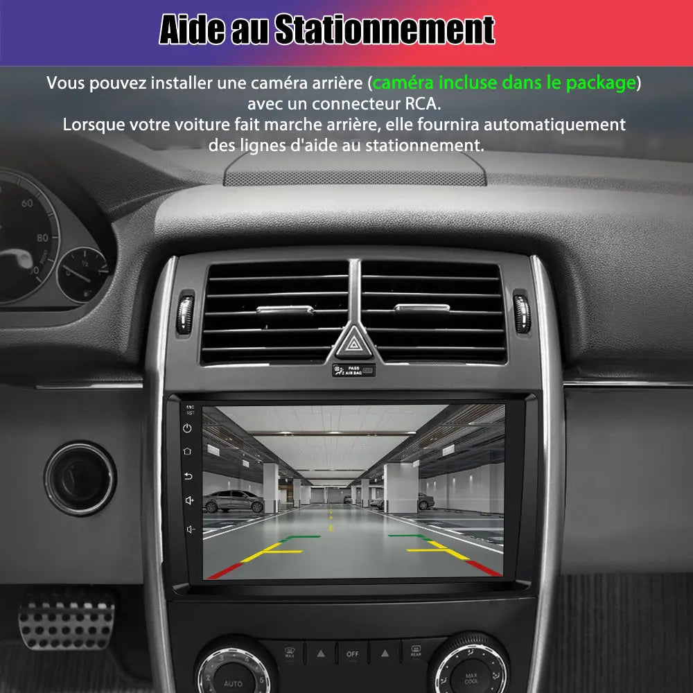AWESAFE Autoradio Android 12 - 9 pouces, 2 Go + 64 Go, Caméra Recul pour Mercedes Sprinter/Classe A/Classe B/Classe V, Bluetooth, GPS, DSP, Android Auto et Carplay sans fil AWESAFE