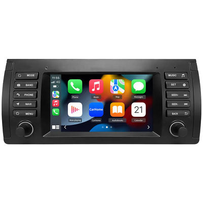 AWESAFE Autoradio Android 12 for BMW 5er E39 X5 M5 E53 1996-2003 [2G+ 32G] 7 Inch Touchscreen with GPS/Carplay/Android Auto/Bluetooth/Mirrorlink/Steering Wheel Control/FM/AM Dab+ WiFi WLAN USB SD AWESAFE