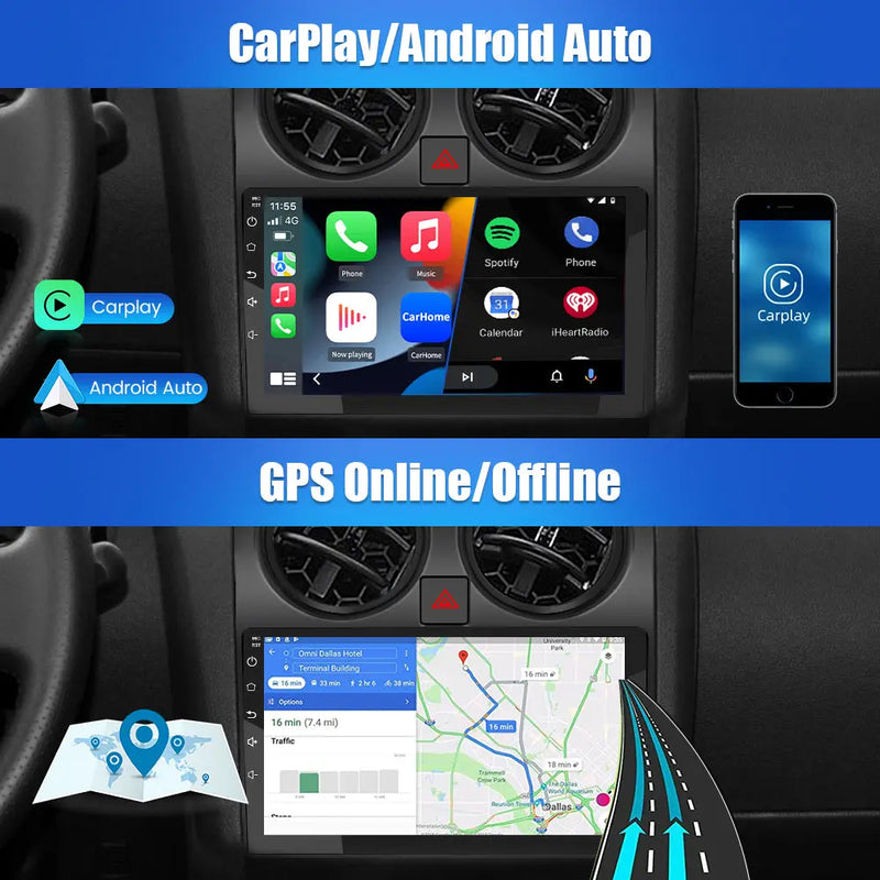 AWESAFE Autoradio Android 12 per Nissan Qashqai J10 (2G+32GB) 2006-2013 con CarPlay Android Auto MirrorLink Bluetooth FM RDS Comandi al Volante WIFI GPS Navigatore AWESAFE
