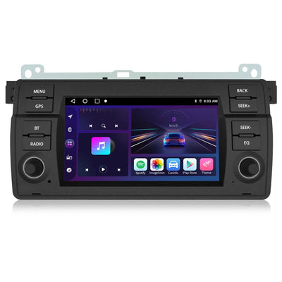 AWESAFE Autoradio Android 12 pour BMW E46(1999-2005)【2Go+32Go】 avec Carplay Android Auto 7 Pouces Écran Tactile GPS Bluetooth WiFi DSP FM Mirrorlink SWC Aide au Parking AWESAFE