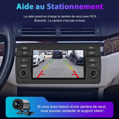 AWESAFE Autoradio Android 12 pour BMW E46(1999-2005)【2Go+32Go】 avec Carplay Android Auto 7 Pouces Écran Tactile GPS Bluetooth WiFi DSP FM Mirrorlink SWC Aide au Parking AWESAFE