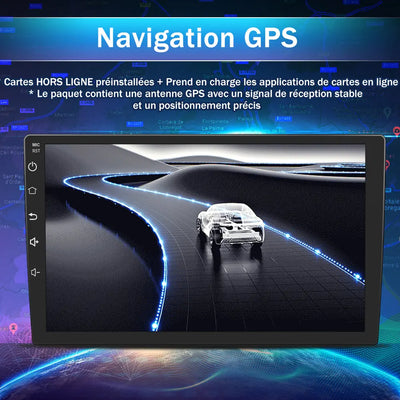 AWESAFE Autoradio Android 13 10 Pouces pour Peugeot 206 2002-2010, GPS Navigation, 2+32Go, Mirror Link, FM, Bluetooth, USB, WIFI, Carplay Android Auto, Aide Stationnement, Commandes Volant AWESAFE