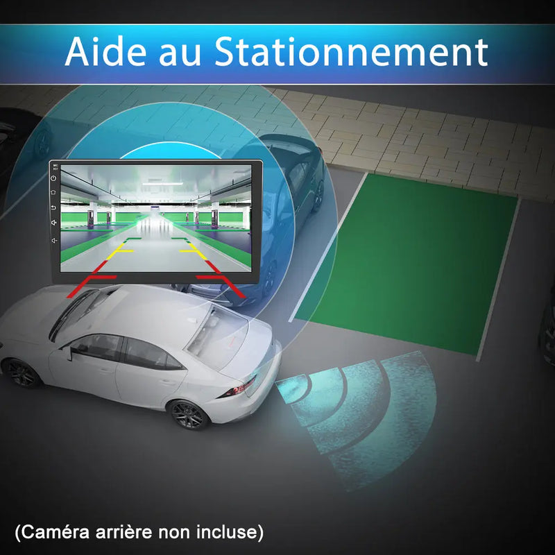 AWESAFE Autoradio Android 13 10 Pouces pour Peugeot 206 2002-2010, GPS Navigation, 2+32Go, Mirror Link, FM, Bluetooth, USB, WIFI, Carplay Android Auto, Aide Stationnement, Commandes Volant AWESAFE