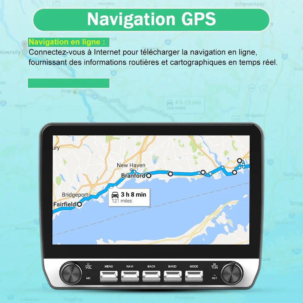 AWESAFE Autoradio Android 13 10,1 pouces 2+64 Go Citroën Jumper 2/Peugeot Boxer 2/Fiat Ducato 2006-2013, Bluetooth, GPS, Android Auto/Carplay sans fil AWESAFE