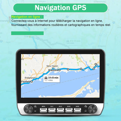 AWESAFE Autoradio Android 13 10,1 pouces 2+64 Go Citroën Jumper 2/Peugeot Boxer 2/Fiat Ducato 2006-2013, Bluetooth, GPS, Android Auto/Carplay sans fil AWESAFE