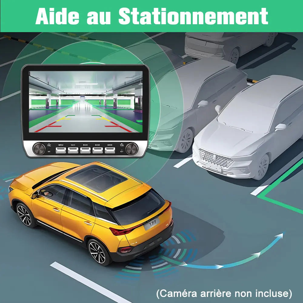 AWESAFE Autoradio Android 13 10,1 pouces tactile 2+64 Go double rotatif pour Peugeot 206/206cc 2002-2010 avec Bluetooth GPS Android Auto et Carplay sans fil AWESAFE