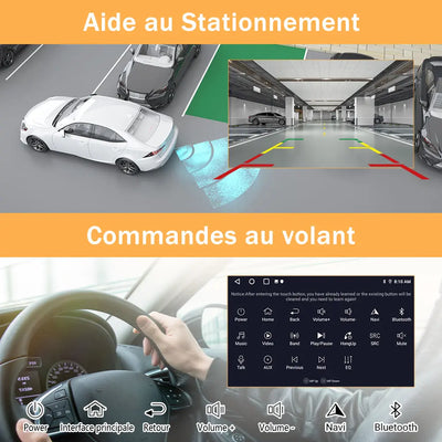 AWESAFE Autoradio Android 13 10,1 pouces tactile 2+64 Go pour Peugeot 307 SW CC 2002-2013 avec Bluetooth GPS Android Auto et Carplay sans fil AWESAFE