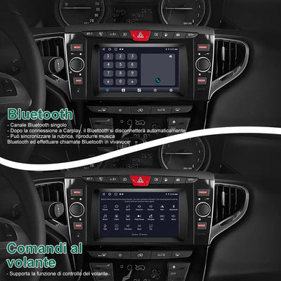 AWESAFE Autoradio Android 13 2+64GB Nero con Schermo Touchscreen 7 Pollici - Per Lancia Ypsilon 2012-2020 - Bluetooth/WiFi/Mirror Link con CarPlay Wireless e Android Auto AWESAFE