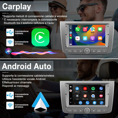 AWESAFE Autoradio Android 13 2+64GB con Schermo Touchscreen 7 Pollici - Per Alfa Romeo Mito 2008-2019 - Telecamera Posteriore,WiFi/WLAN/FM/RDS/Bluetooth DSP con CarPlay e Android Auto AWESAFE